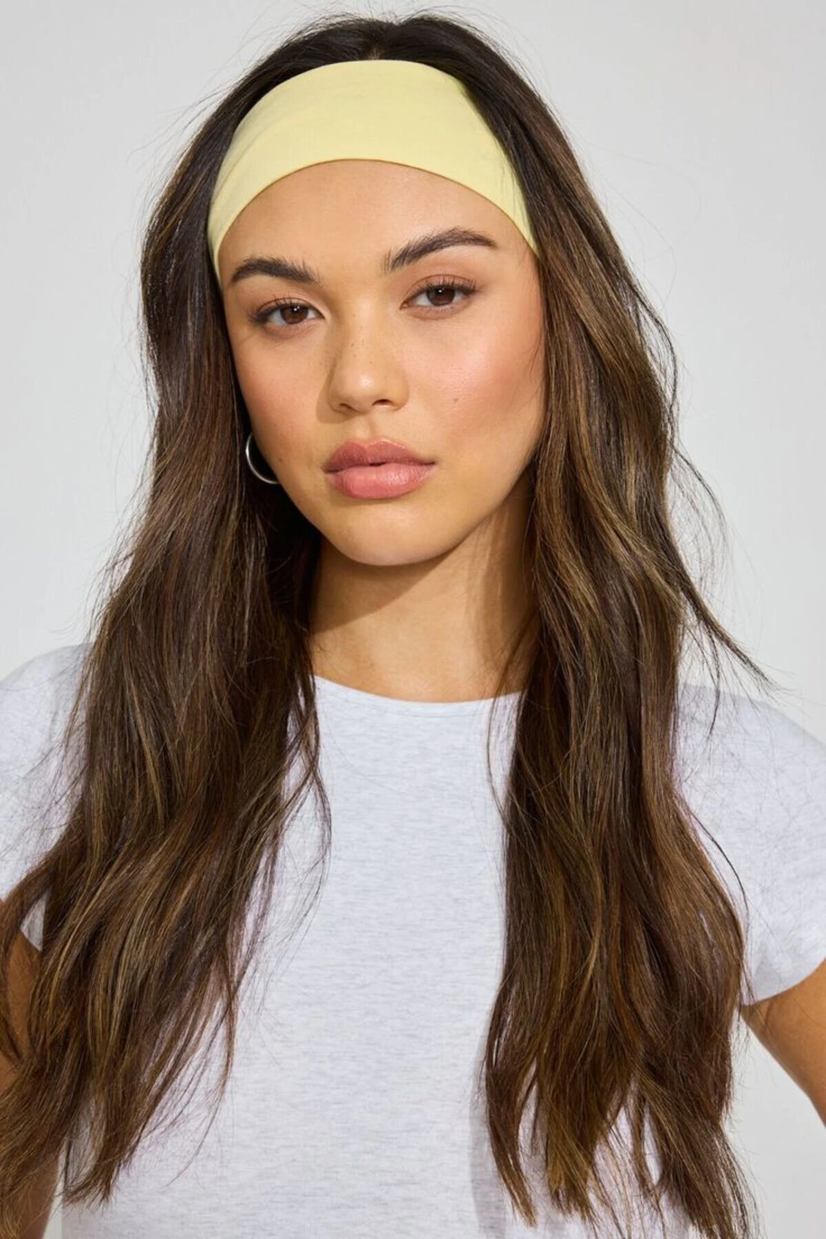 Likralı Siyah Sportif Saç Bandı & Bandana main variant image