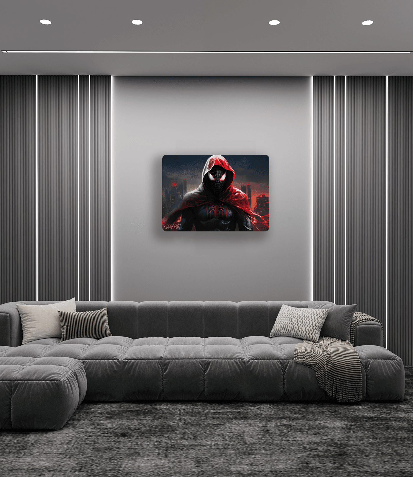 Spider-Man: Miles Morales Black Metal Poster