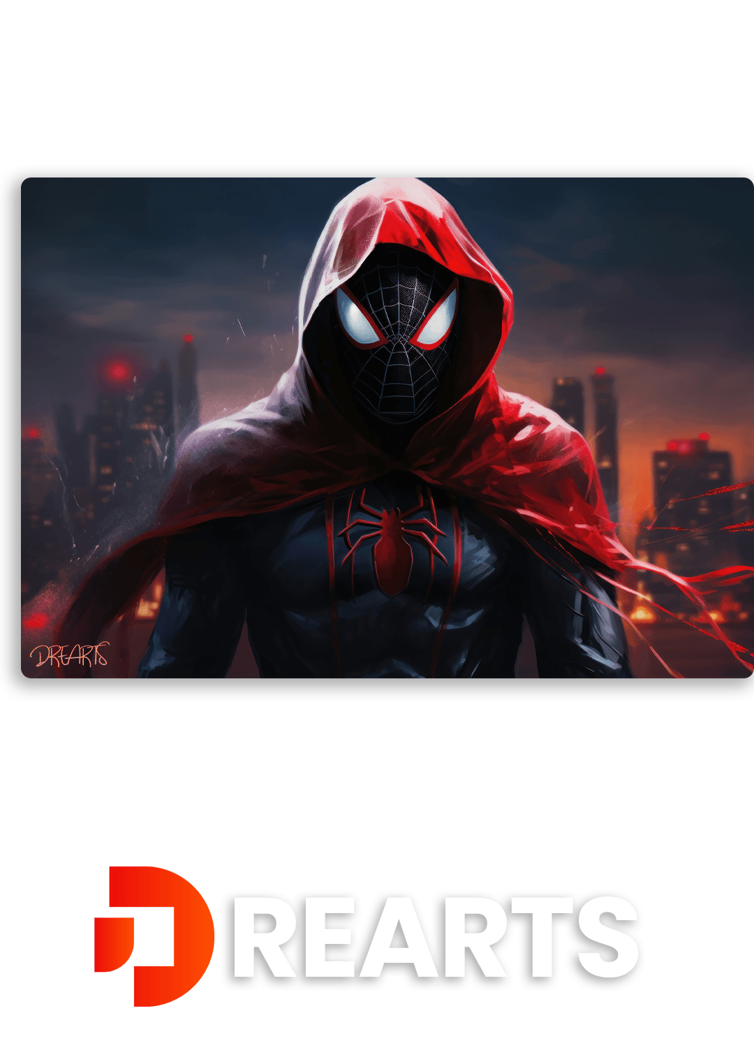 Spider-Man: Miles Morales Black Metal Poster