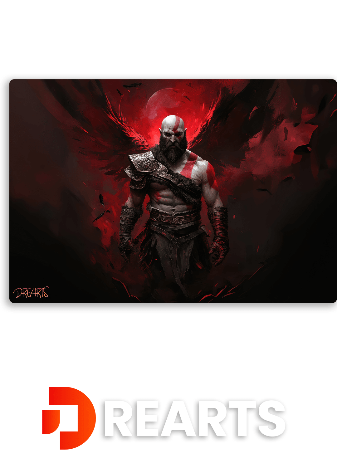 God of War Dark Metal Poster