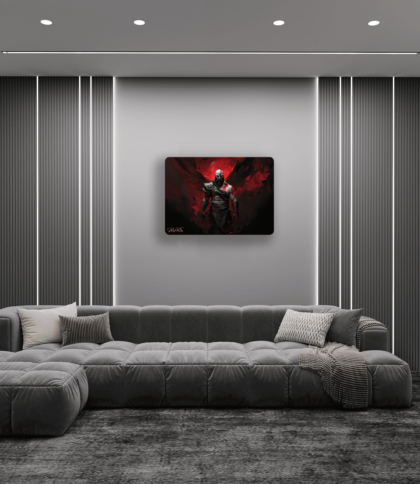 God of War Dark Metal Poster