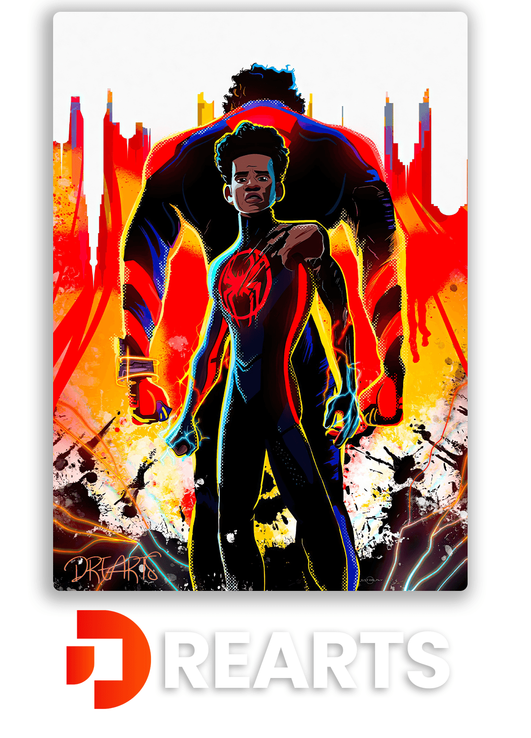 Spiderman Miles Morales Metal Poster