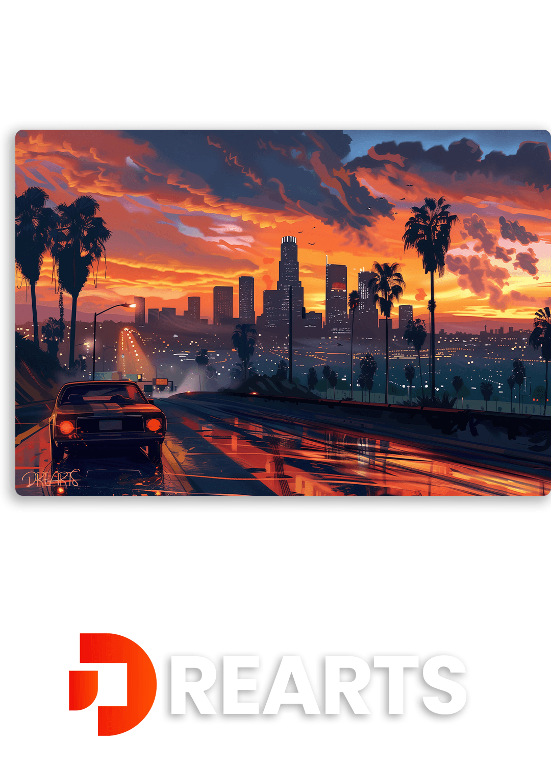 City Sunset Metal Poster