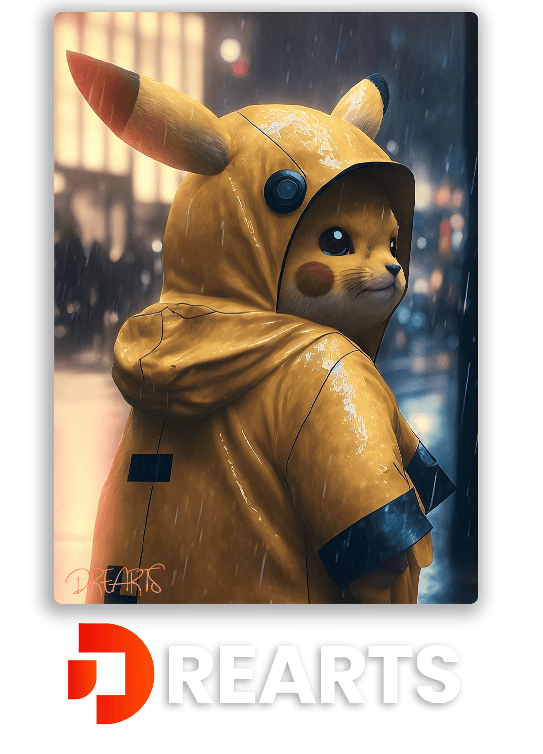 Pokemon Pikaçu Metal Poster