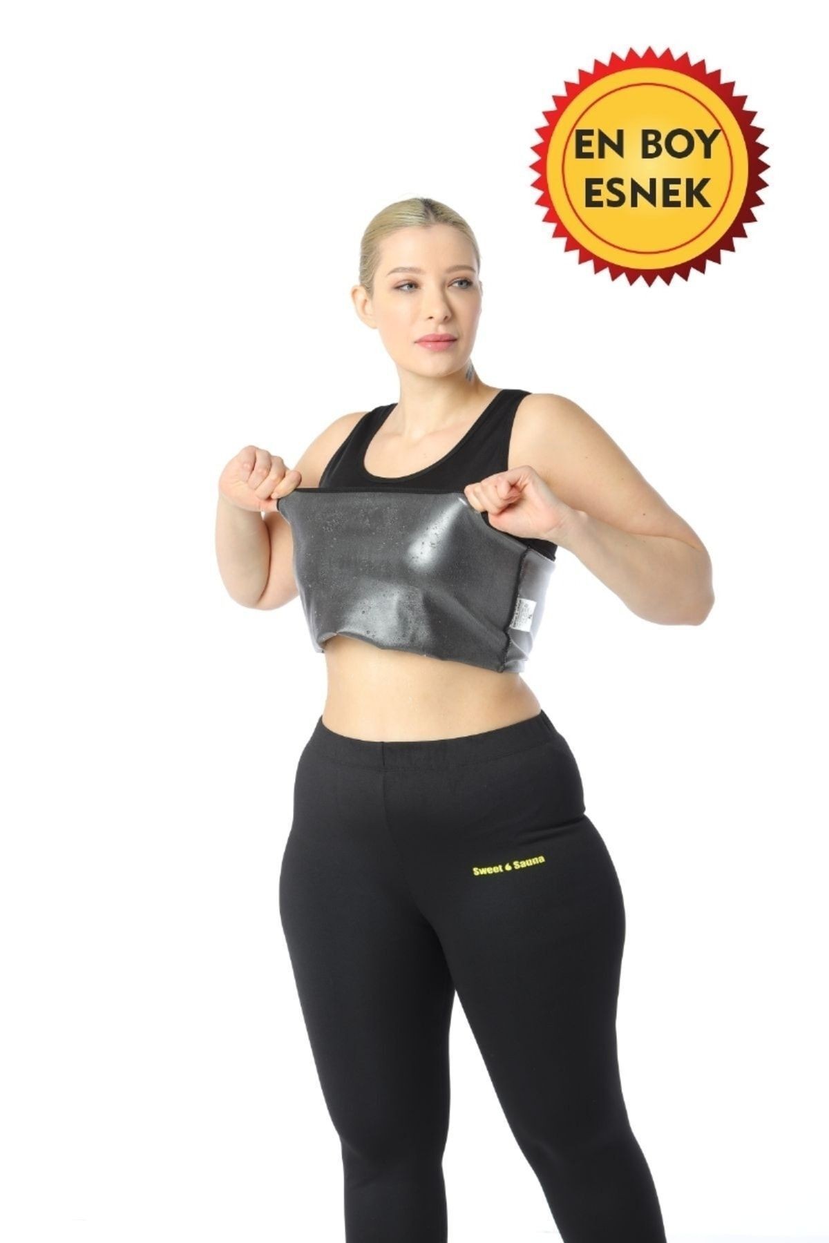 Sauna Eşofman Atlet Ve Tayt Takımı Egzersiz Spor Kıyafeti