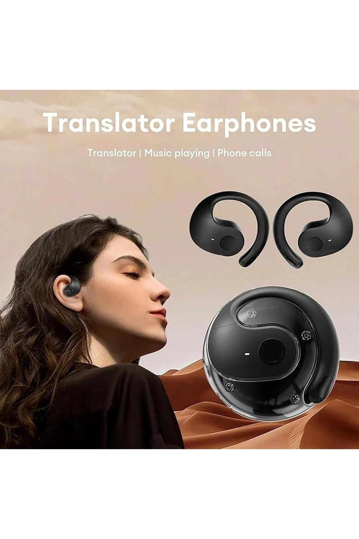 HY-T26 Pro Dil Tercüman Kulakiçi 144 Dil Gerçek Zamanlı Çeviri Kulakiçi Kablosuz Bluetooth Açık Kula