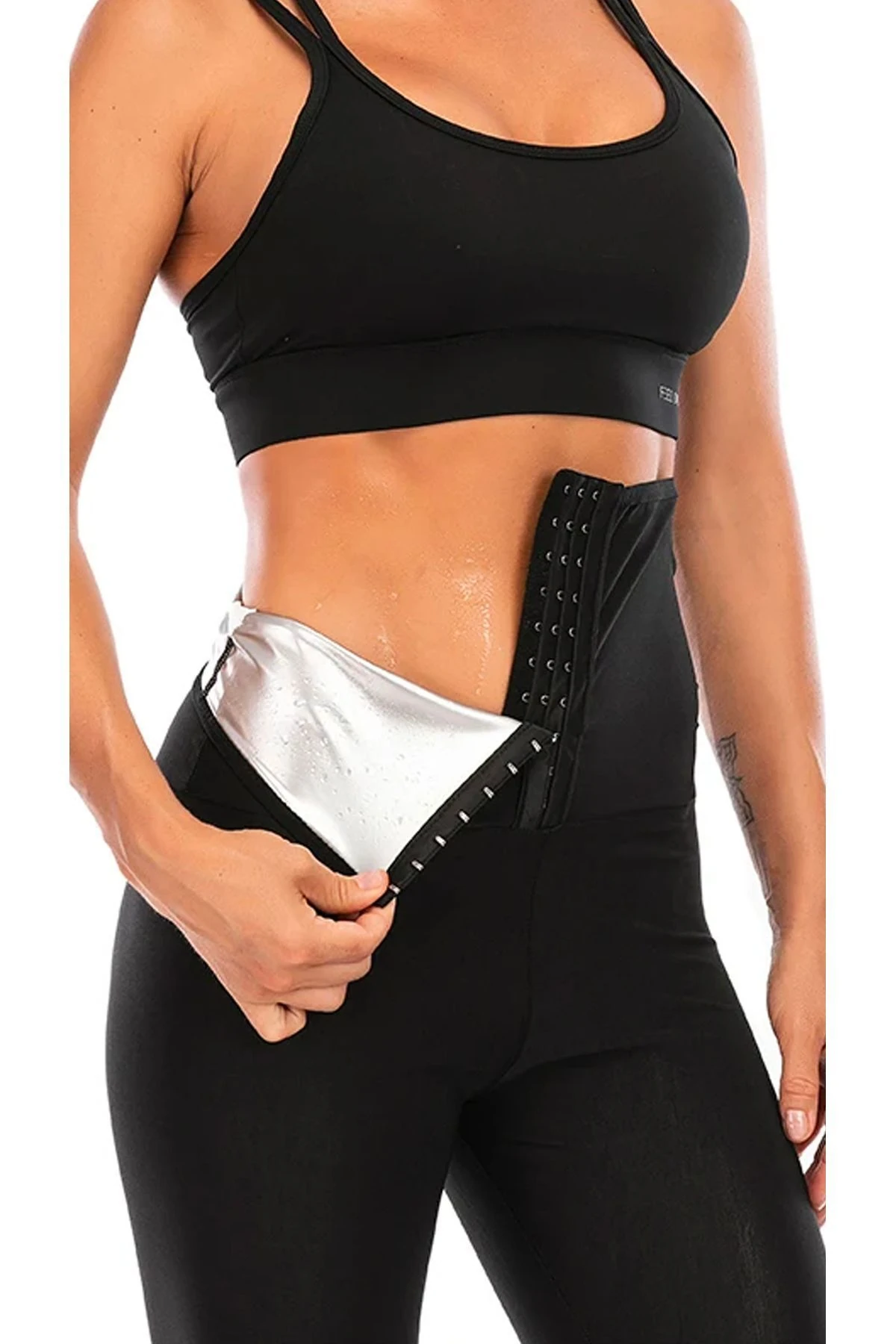 Iki Beden Incelten Ekstra Yüksek Bel Vücut Şekillendirici Beli Agraflı Korse Tayt