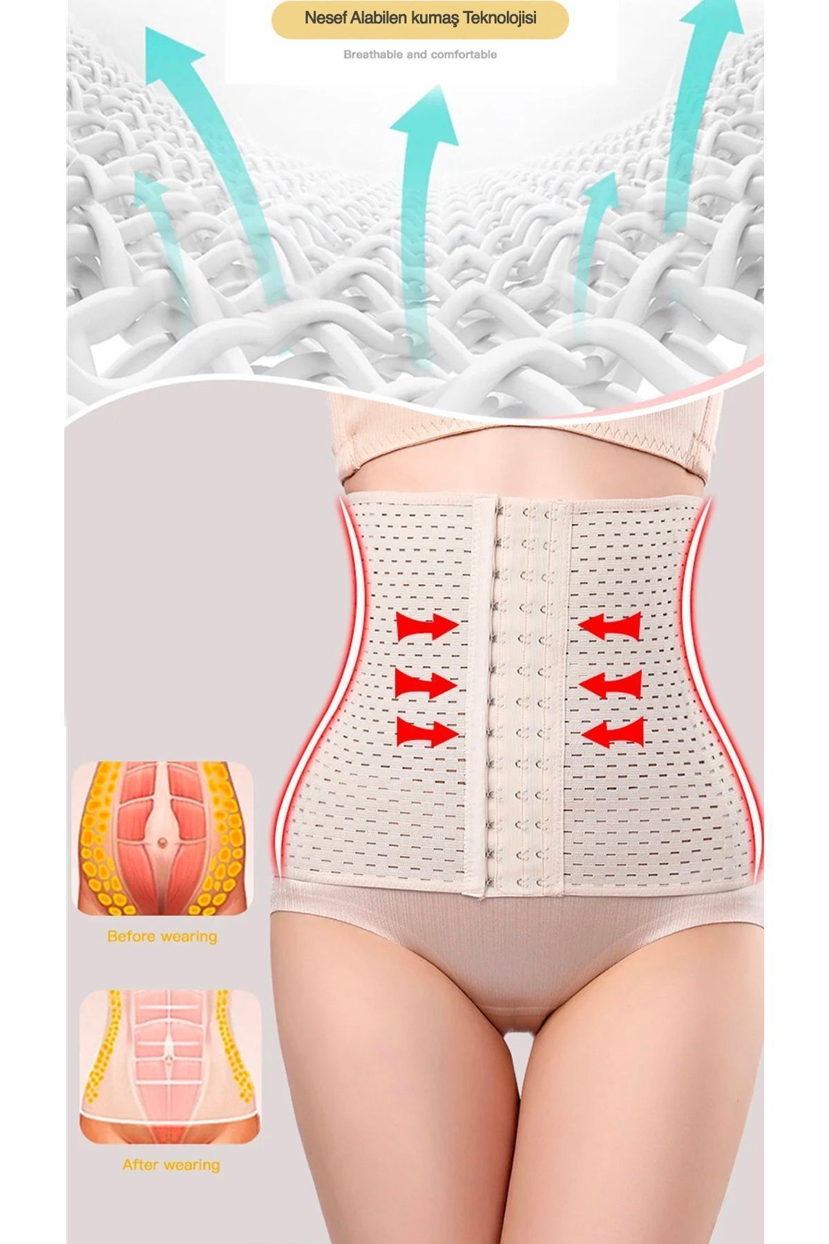 Göbek Sıkılaştırıcı Pregnant Bodysuıt Kemeri Vücut Şekillindirici Lohusa Bel Korsesi
