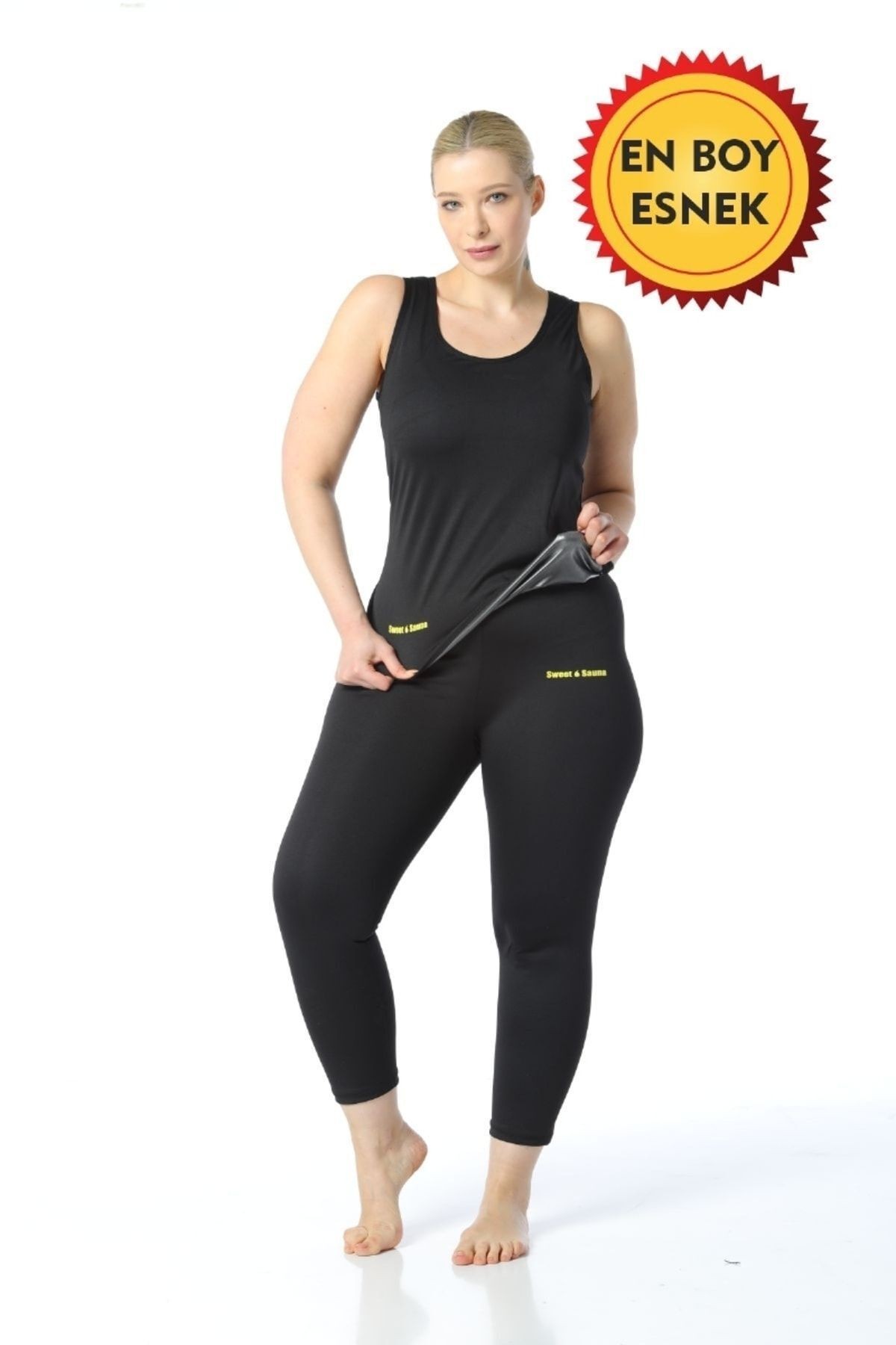 Sauna Termal Tayt Alt Ve Atlet Üst Ikili Egzersiz Ve Spor Takım