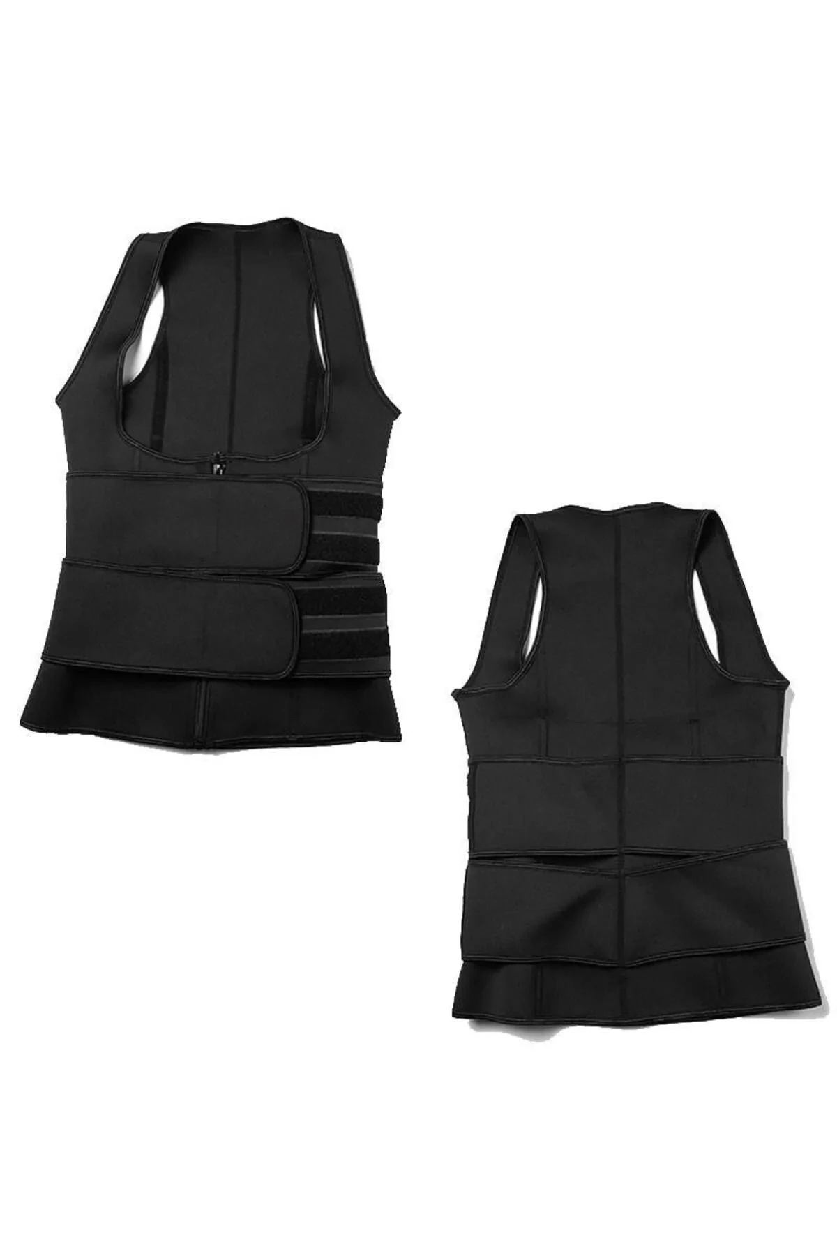 Ayarlanabilir Kemerli Termal Neopren Kumaş Vücut Şekillendirici Inceltici Kadın Spor Yeleği