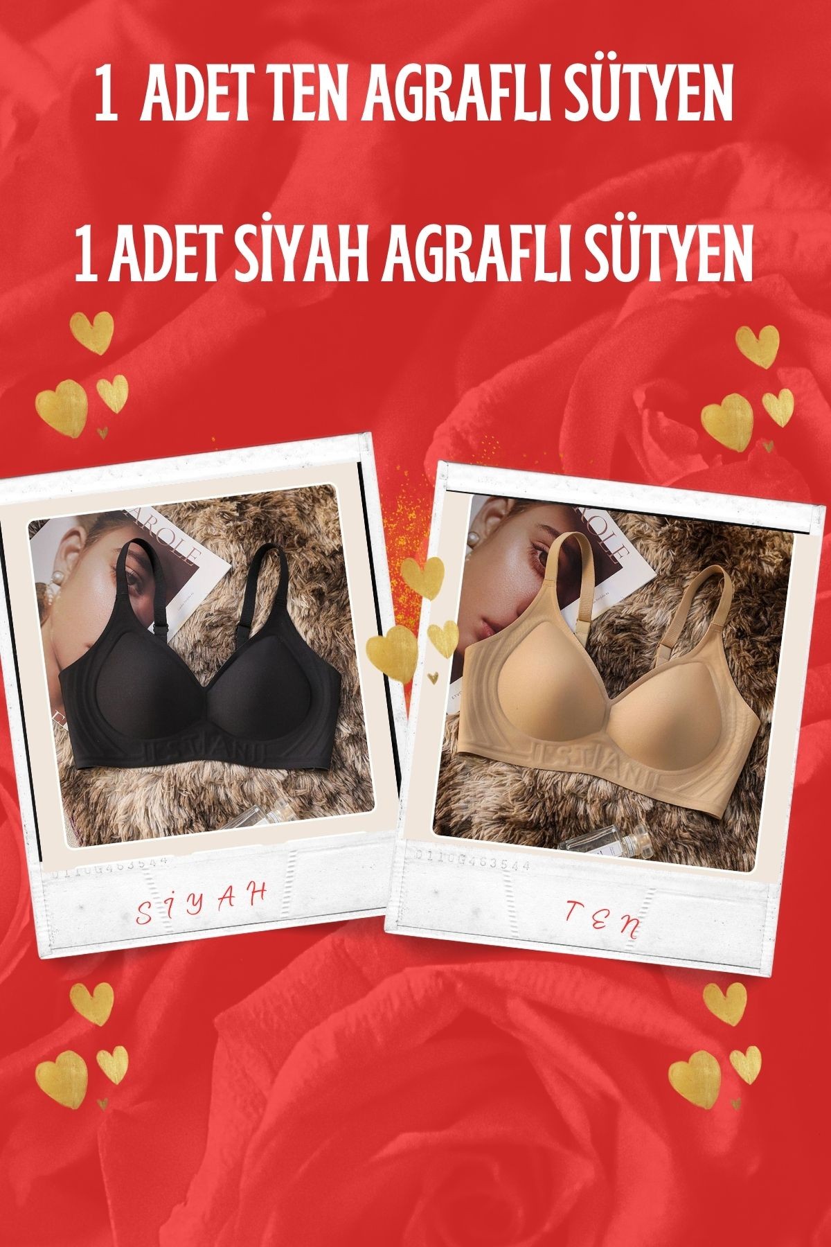 Dikişsiz Pedli Ince Görünmez Lazer Kesim Sıkılaştırıcı Ve Toparlayıcı Agraflı Sütyen 2 li takım