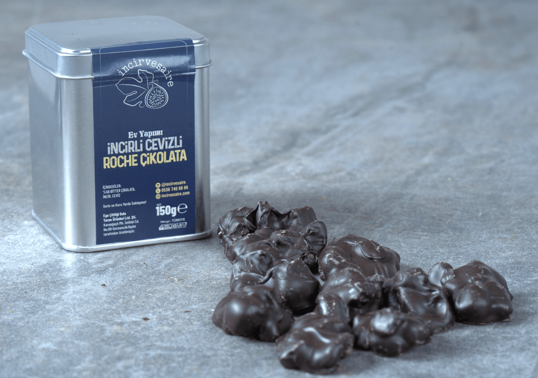 İncirli Cevizli Çikolata Bitter 150 Gr.