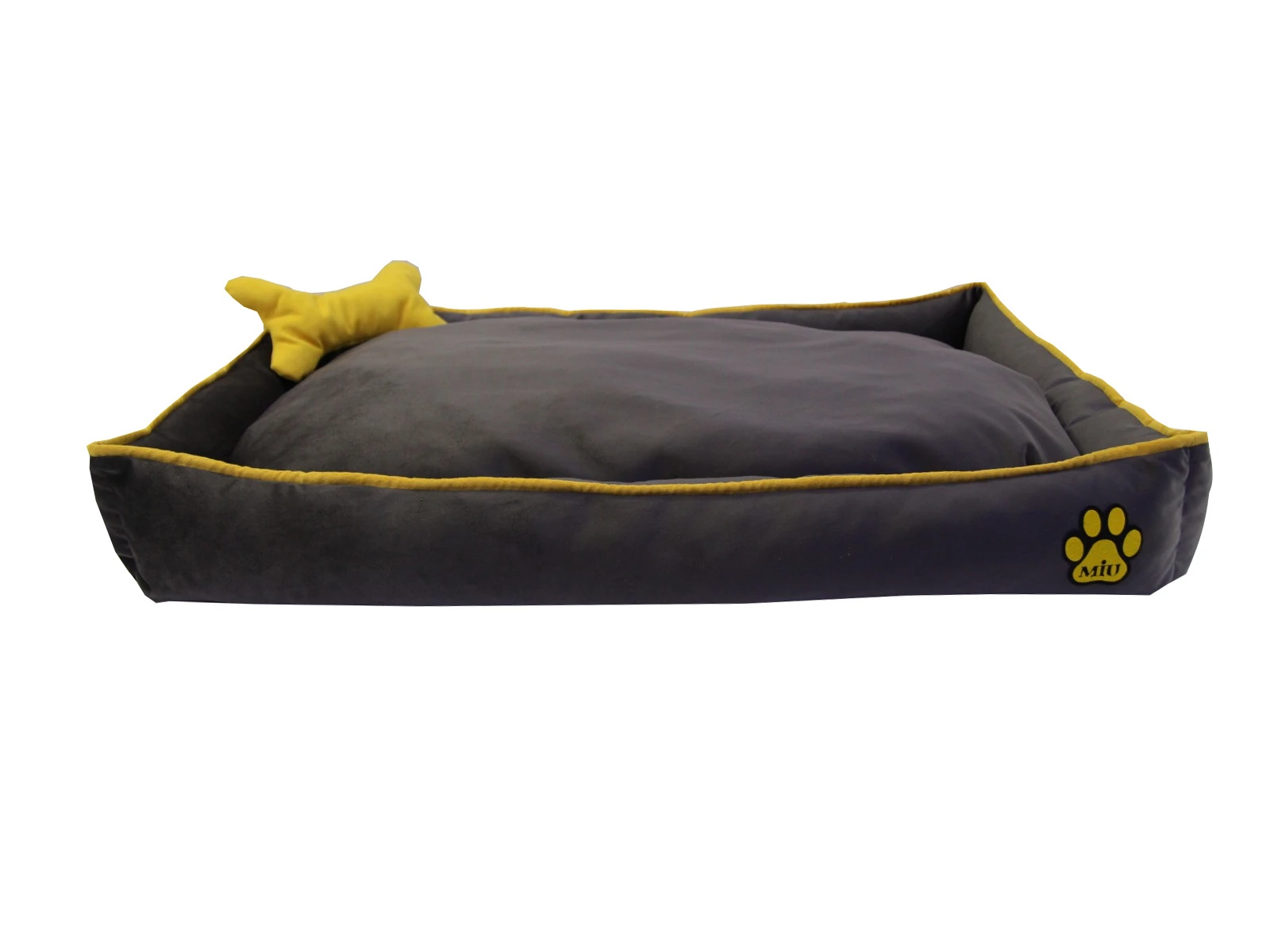  Ortopedik Kedi Ve Köpek Yatağı Yıkanabilir Kemik Yastıklı Tüplü Gri