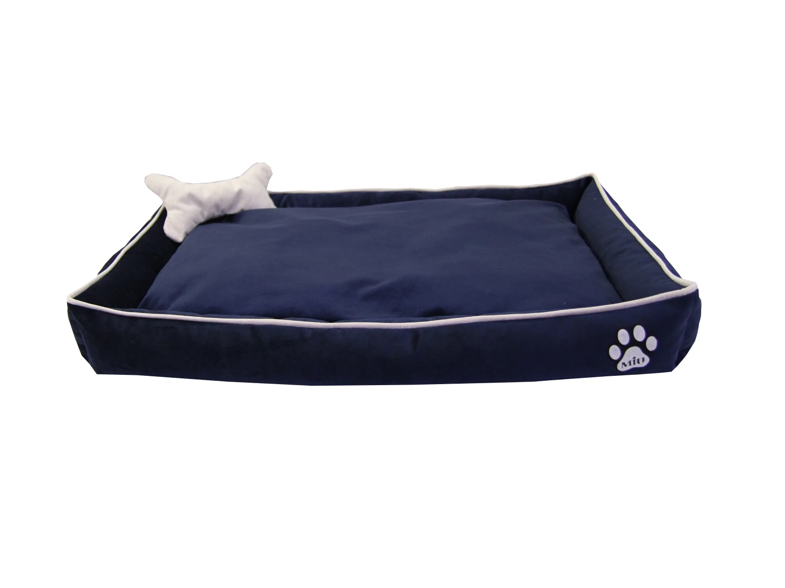 Ortopedik Kedi Ve Köpek Yatağı Yıkanabilir Kemik Yastıklı Tüplü Lacivert