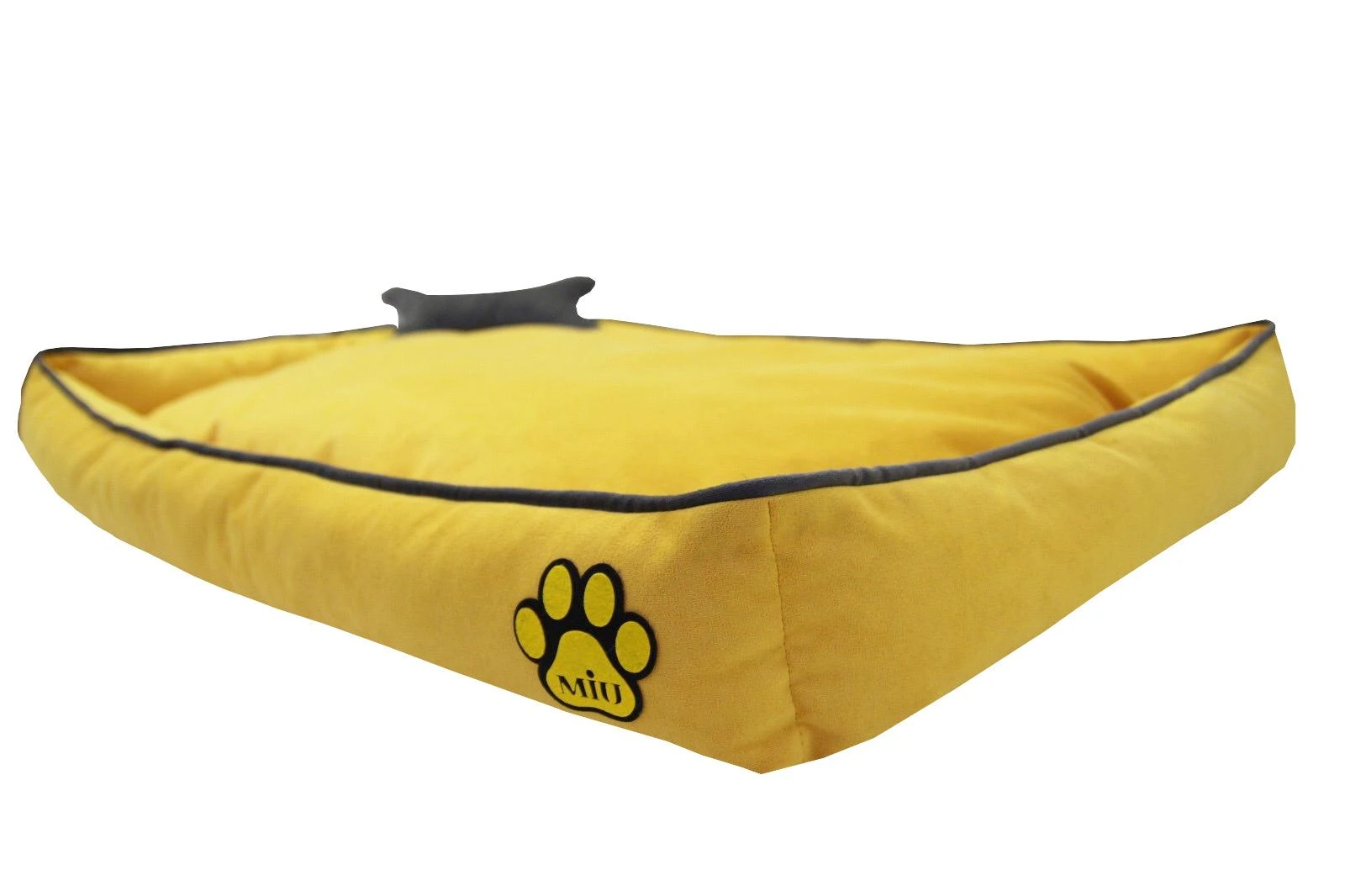 Ortopedik Kedi Ve Köpek Yatağı Yıkanabilir Kemik Yastıklı Tüplü Sarı