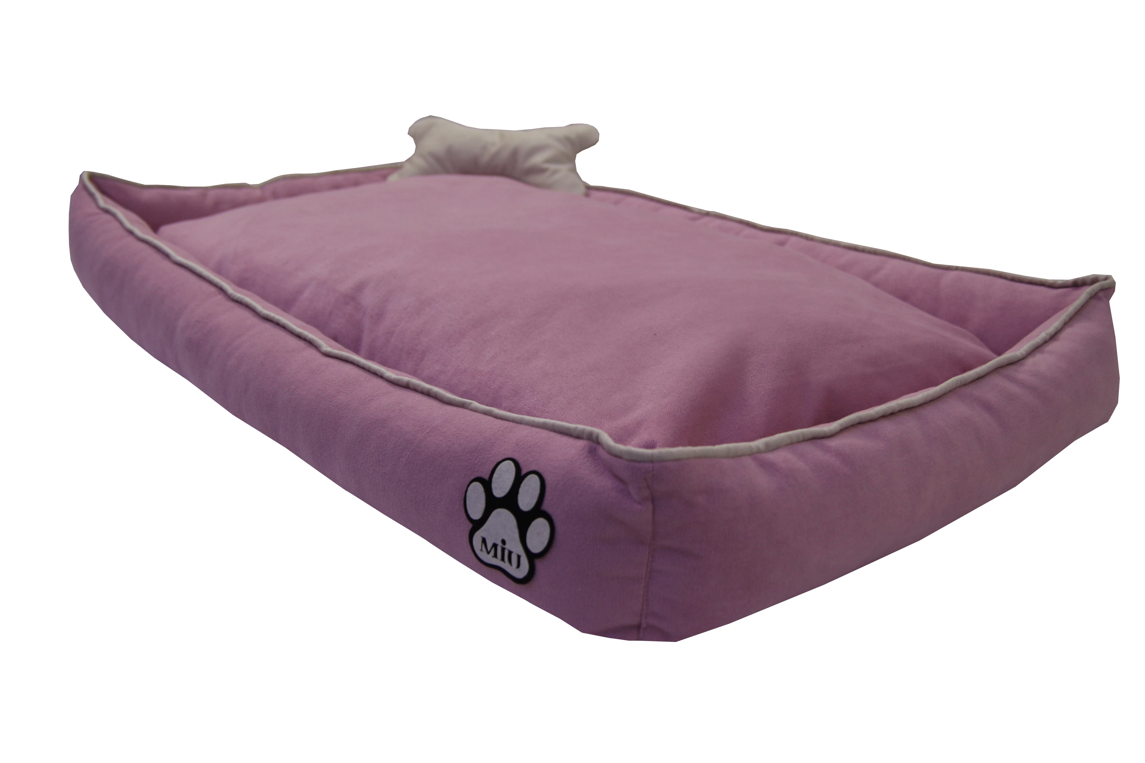 Ortopedik Kedi Ve Köpek Yatağı Yıkanabilir Kemik Yastıklı Tüplü Pembe