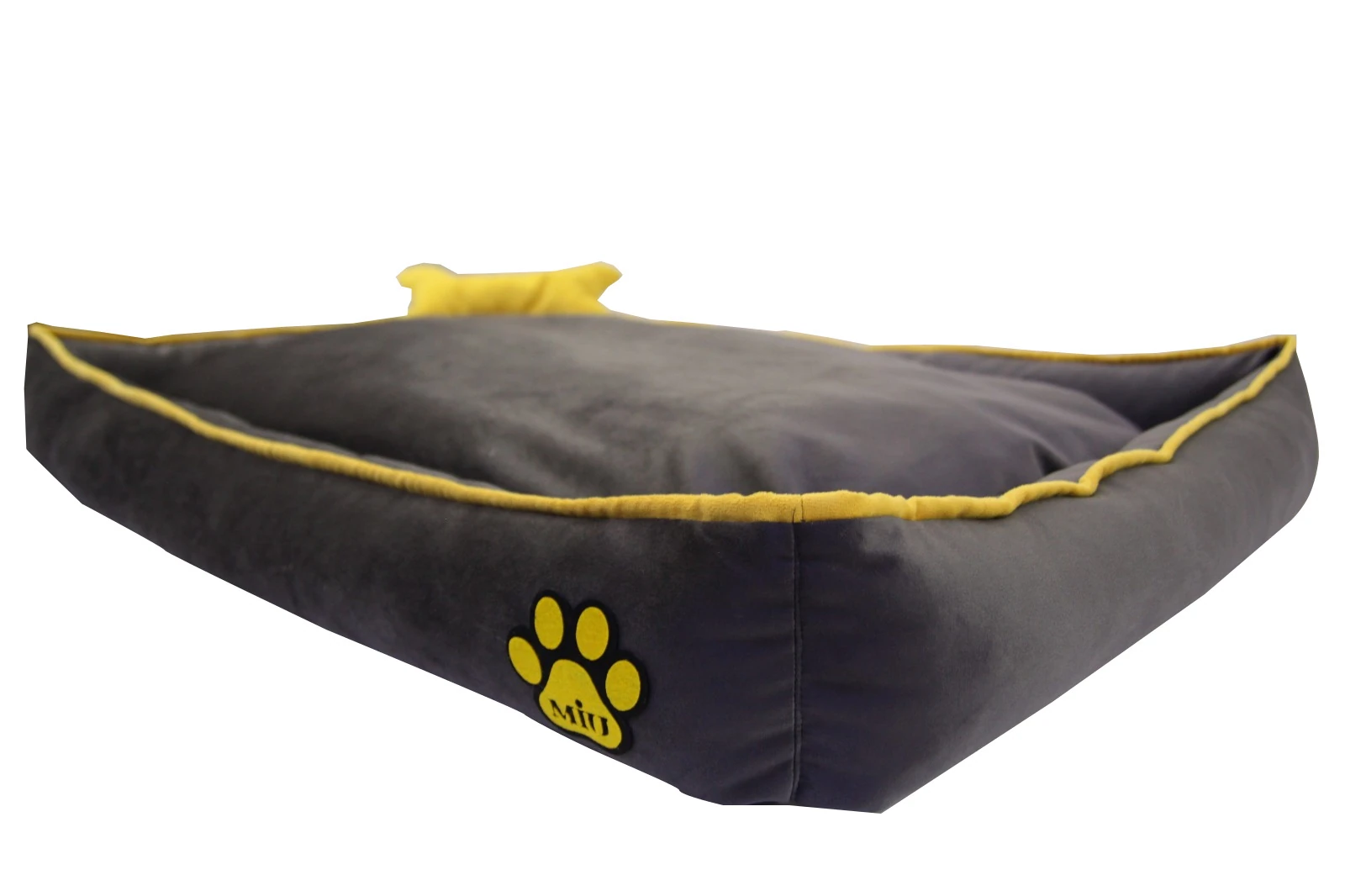  Ortopedik Kedi Ve Köpek Yatağı Yıkanabilir Kemik Yastıklı Tüplü Gri