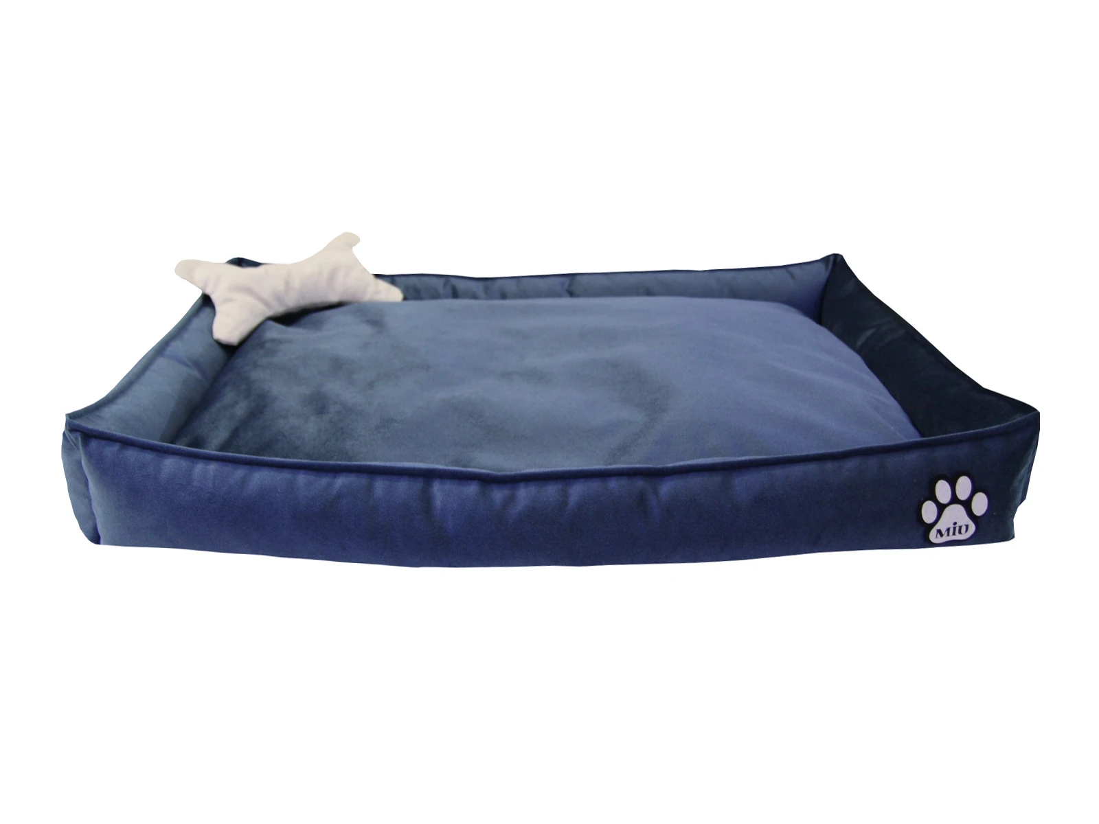 Ortopedik Kedi Ve Köpek Yatağı Yıkanabilir Kemik Yastıklı Tüplü Mavi