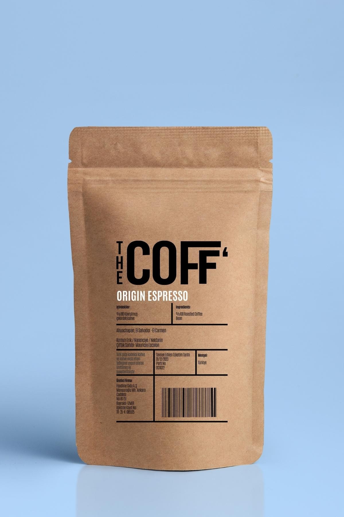 THE COFF' Origin Espresso Kahve %100 Kavrulmuş Çekirdek Kahve
