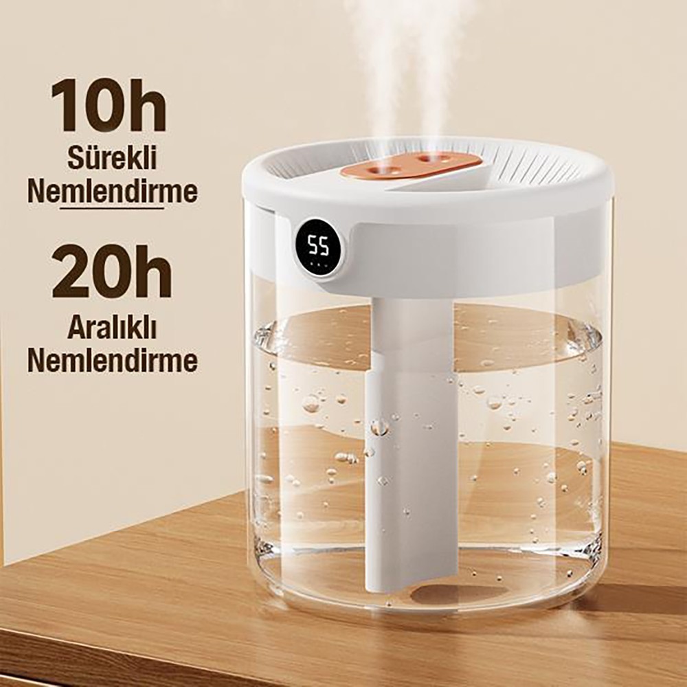 K15 Hava Nemlendirici Buhar Makinesi Aroma Difüzörü 1,4 Litre Hava Nemlendirici Makine LED Göstergeli Hava Nemlendirici