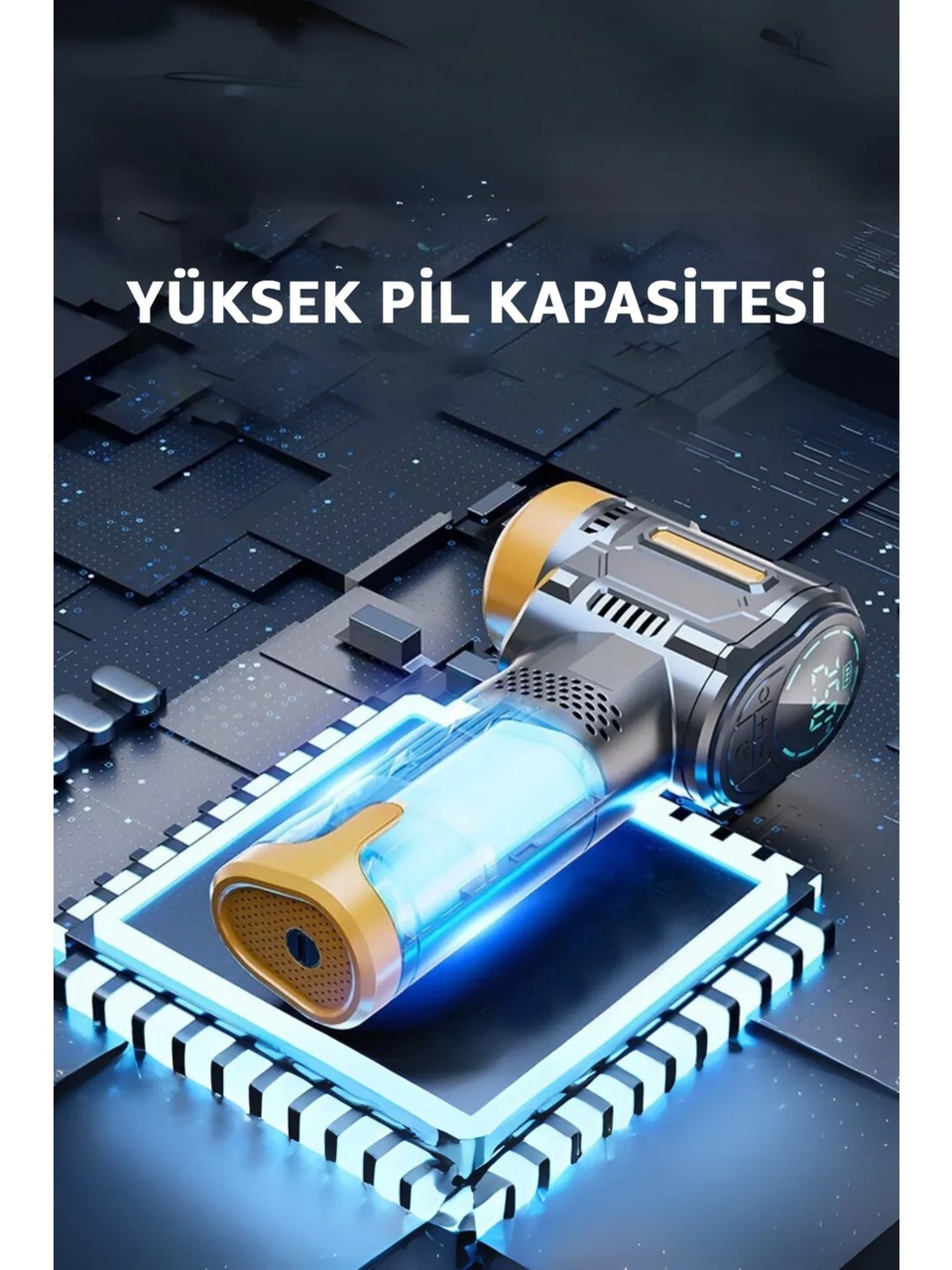 Şarjlı Oto Kompresörü Şarjlı Lastik Şişirme Cihazı Auhma Şarjlı Lastik Kompresörü 3600 Mah Lastik Şişirme Makinesi Motosiklet / Scooter / Bisiklet / Top / Araç Lastik Pompası