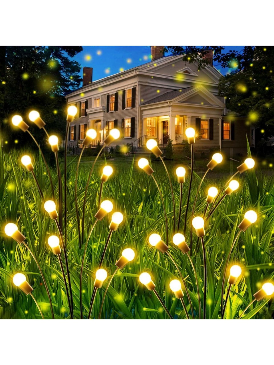  2'li Paket 6'lı Ateş Böceği Bahçe Aydınlatması Solar Bahçe Aydınlatması Güneş Enerjisi Bahçe Aydınlatması Güneş Enerjili Aydınlatma Gün Işığı Aydınlatma LED Işık Su Geçirmez Bahçe Işığı