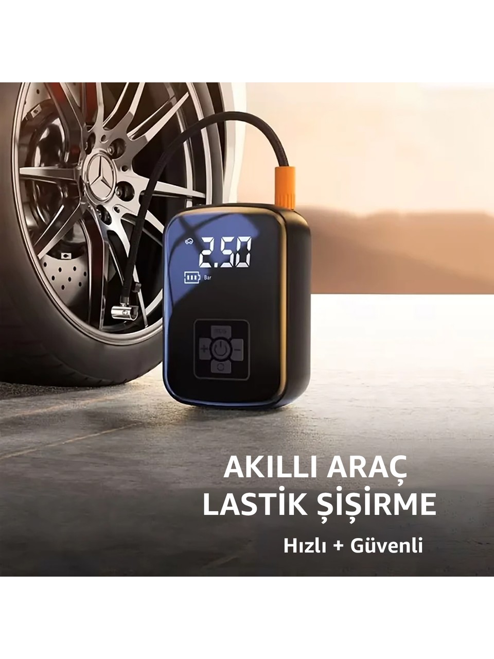 3600 Mah Araç Hava Kompresörü Auhma Model Araç Lastik Şişirici Taşınabilir Hava Kompresörü Lastik Top Bisiklet Lastik Şişirme Aleti Taşınabilir Araç Pompası Araç Kompresörü