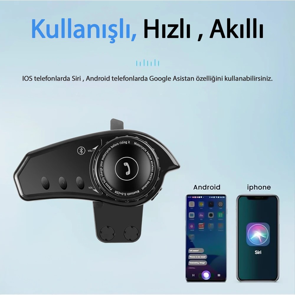  BT35 Motorsiklet Interkom Bluetooth 5.0 Motorsiklet Intercom Tüm Kasklarla Uyumlu Intercom Mikrofonlu Bluetooth Intercom Dinleme Konuşma Su Geçirmez Intercom