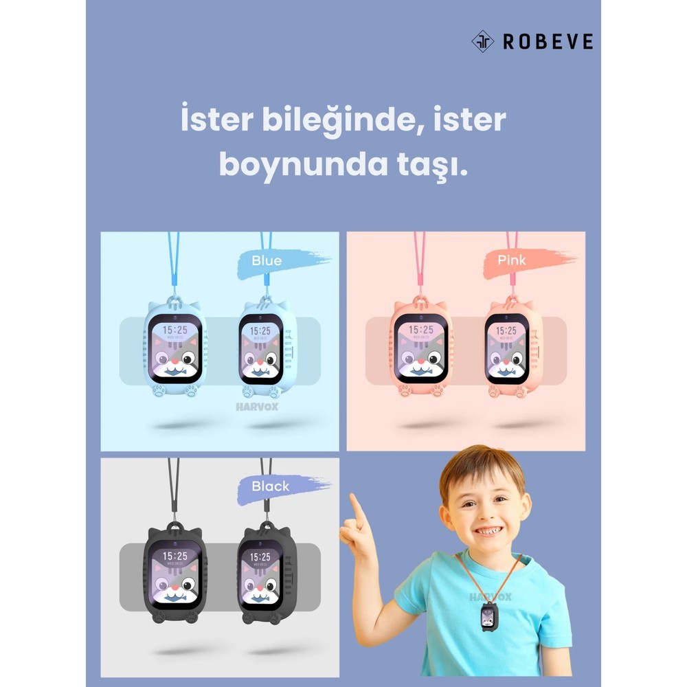 Hx Kids 4g Max Akıllı Çocuk Saati - Görüntülü Görüşme - 4g - Haritadan Konum Takip - Btk Kayıtlı Akıllı Saat Çocuk Saati