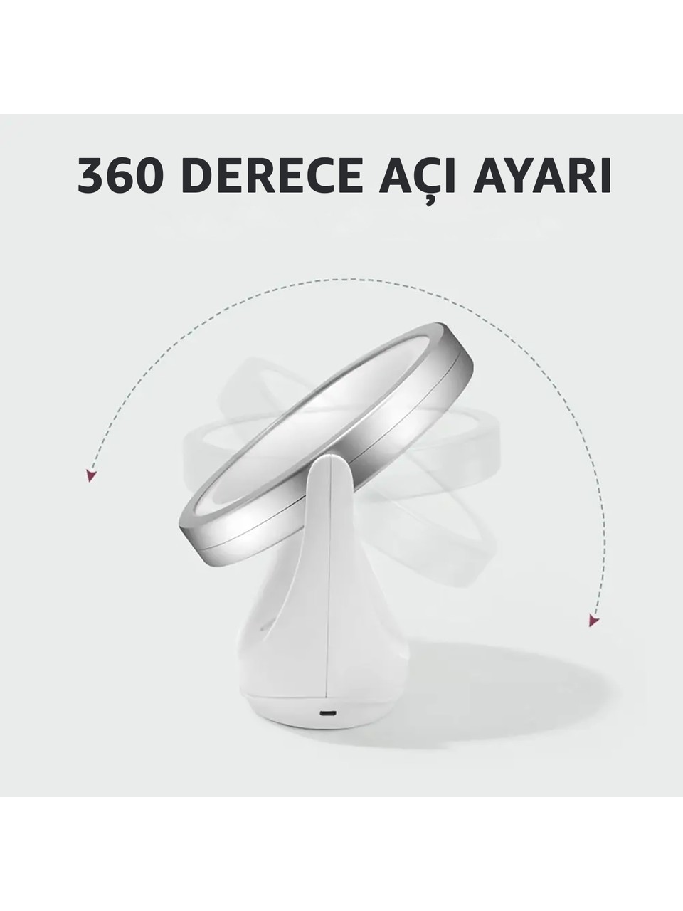 Çift Taraflı Makyaj Aynası Şarjlı Makyaj Aynası 5 Kat Büyütme Işıklı Makyaj Aynası Gün Işığı ve Beyaz Işık Makyaj Aynası Güzellik Aynası