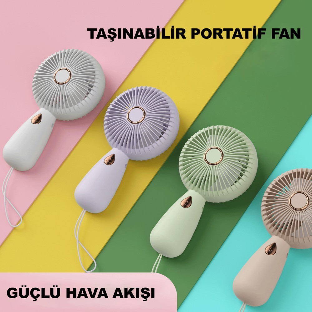 Mini Vantilatör Şarjlı Yüksek Fan Gücü Vantilatör Işıklı Fan Işıklı Vantilatör Klima Soğutucu Taşınabilir Şarjlı Fan Vantilatör