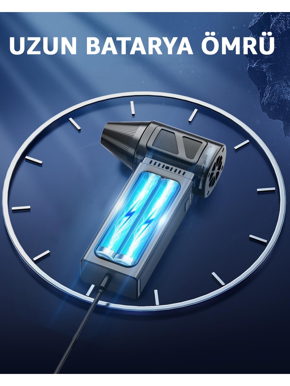 üper Güçlü Üfleyici Şarjlı Fan Mini Turbo Jet Fan Turbo Fan 130000 Rpm Güçlü Fan Vantilatör Üfleyici Süper Turbo Fan Yüksek Hızlı Fırçasız Motor Mini Jet Üfleyici