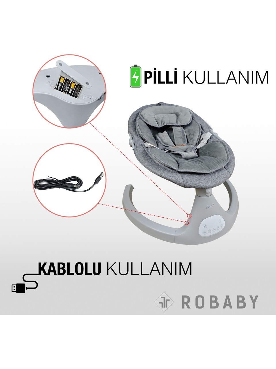 Otomatik Sallanan Ana Kucağı Elektrikli Ana Kucağı Sallanan Bebek Ana Kucağı Otomatik Ana Kucağı