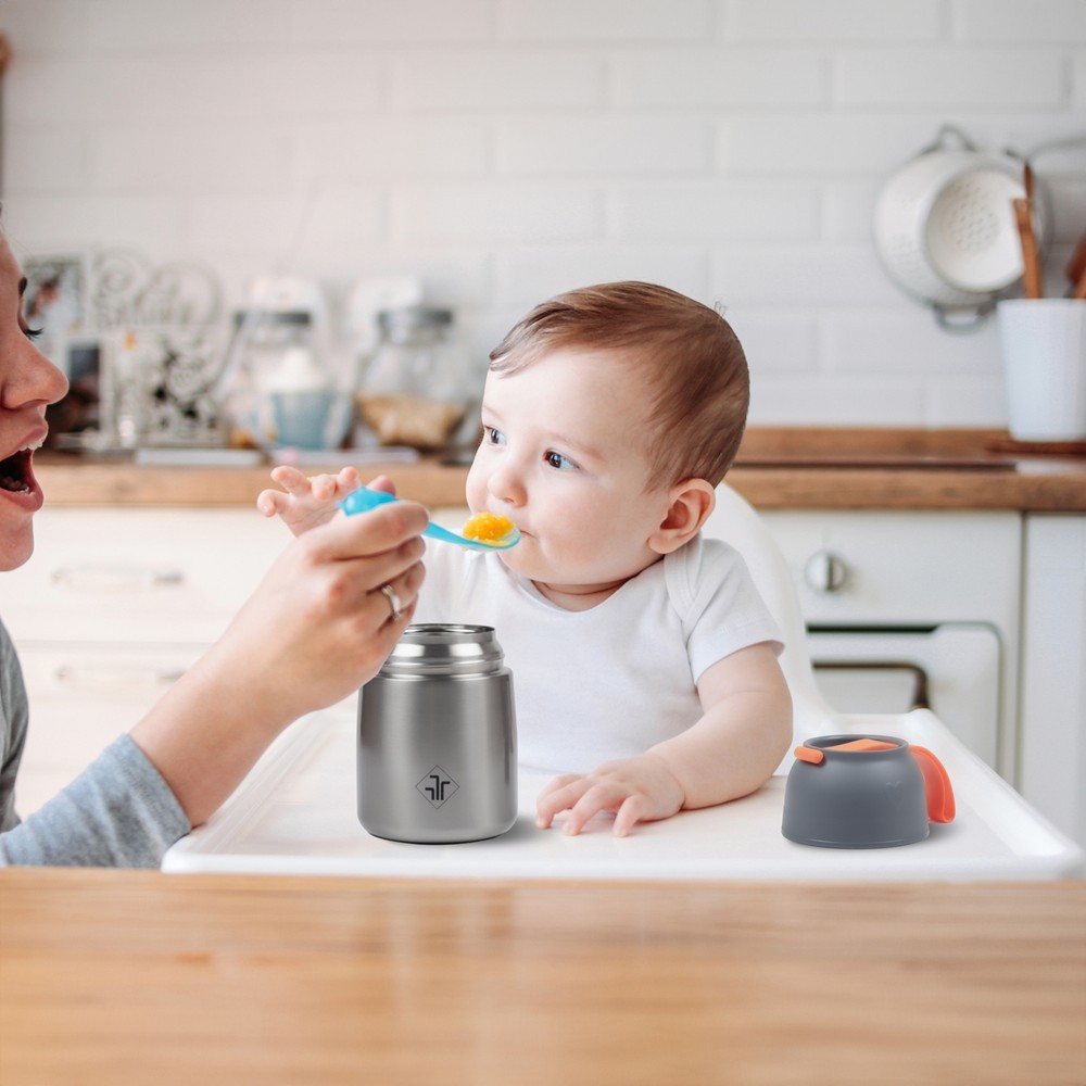 450ML Bebek Mama Saklama Termosu Vakumlu Çift Taraflı Termos