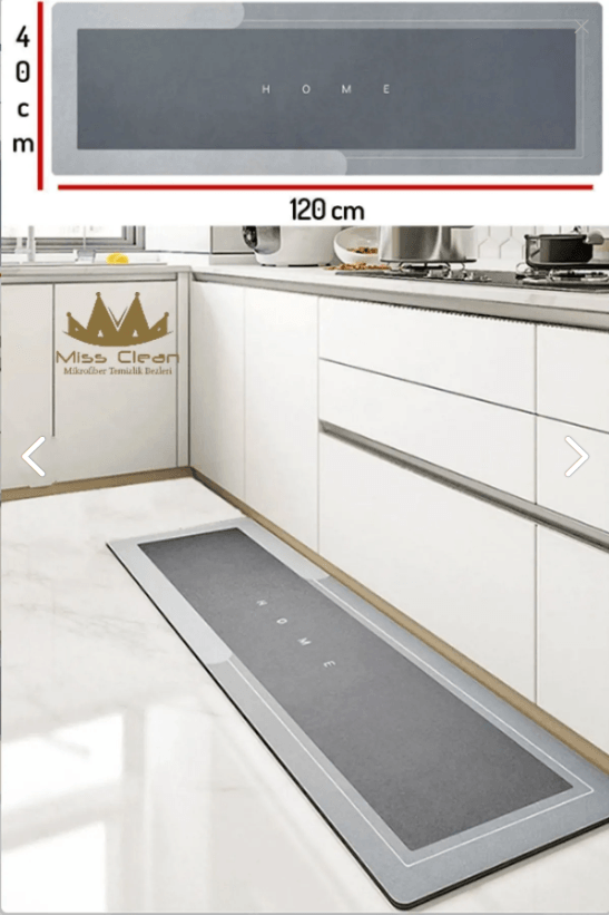( 1 Adet ) 40*120 cm Banyo Paspası Kaymaz Tabanlı Su Emici Yapı Dikdörtgen