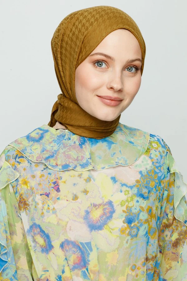 PAS YEŞİLİ KAZAYAĞI DESEN ŞAL