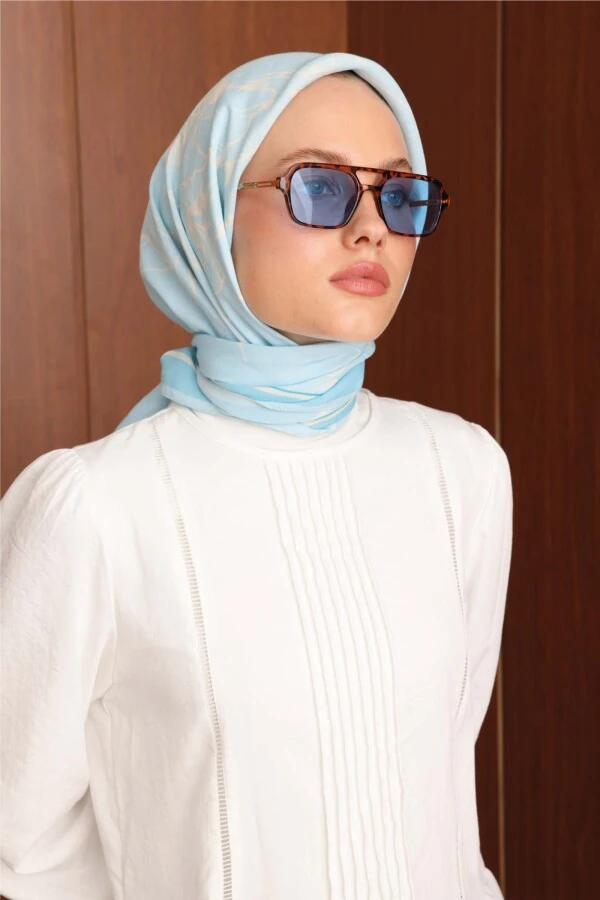 Alice Floş Viskon Eşarp / Mavi