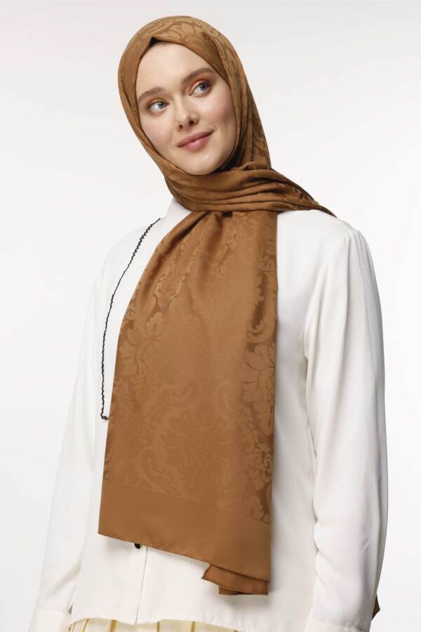 Brokar Desen Şal / Tütün Kahvesi