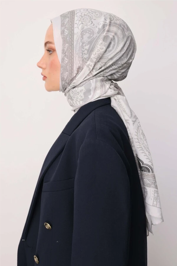 Silver Floş Viskon Şal