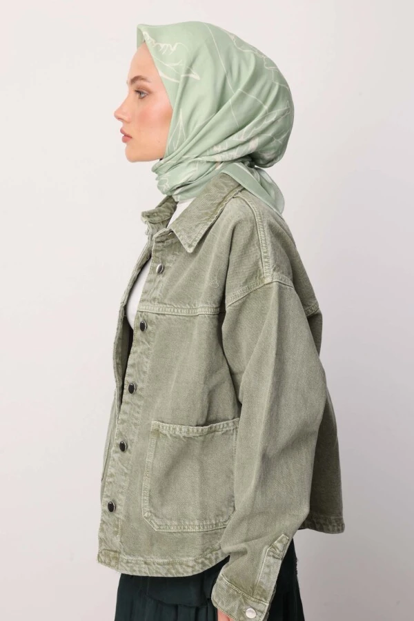 Vibran Floş viskon Eşarp / Çiğ Badem