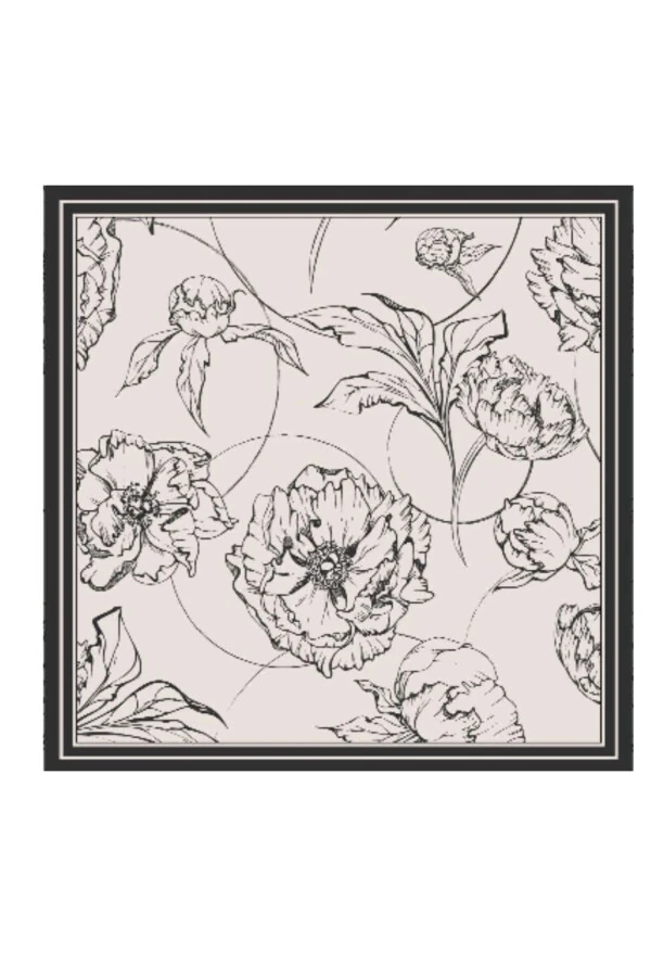 Noire Floş Viskon Eşarp / Siyah