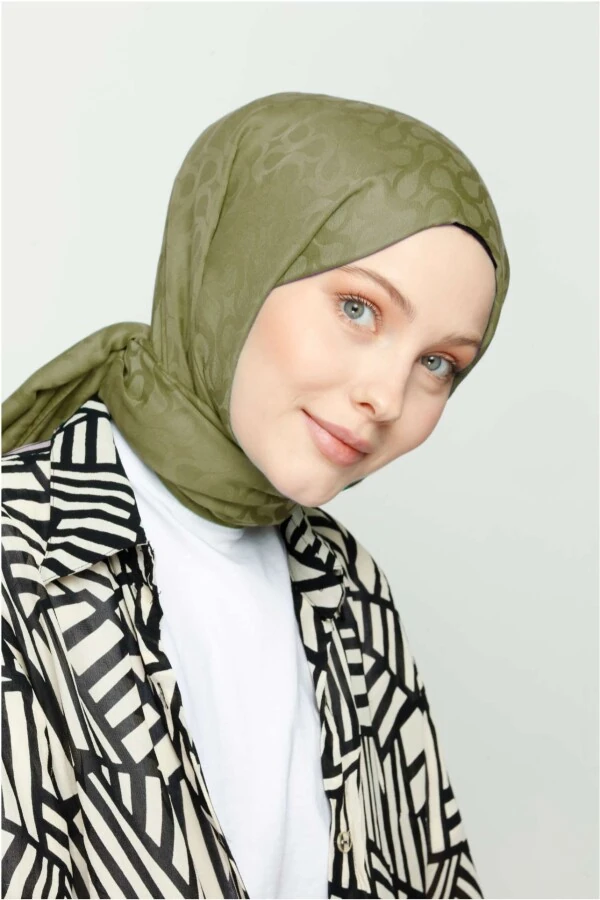 ORMAN YEŞİLİ BLOOM DESEN ŞAL