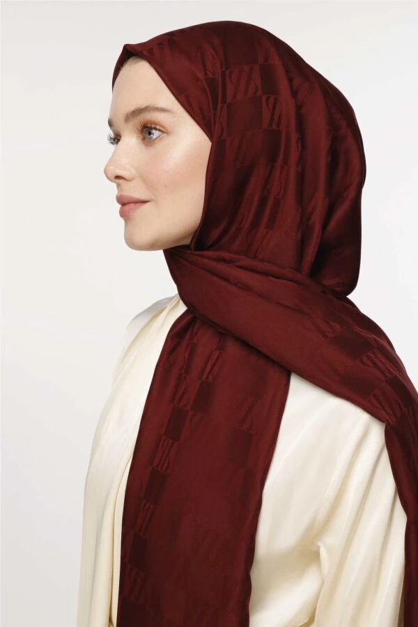 İcon Desen Şal / Kızılcık