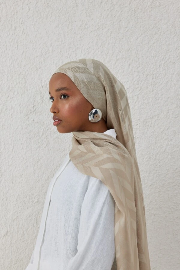 BAL BEJİ BALIKSIRTI DESEN JAKAR ŞAL