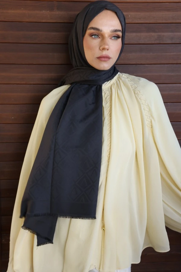 Antrasit  Logo Desen Şal