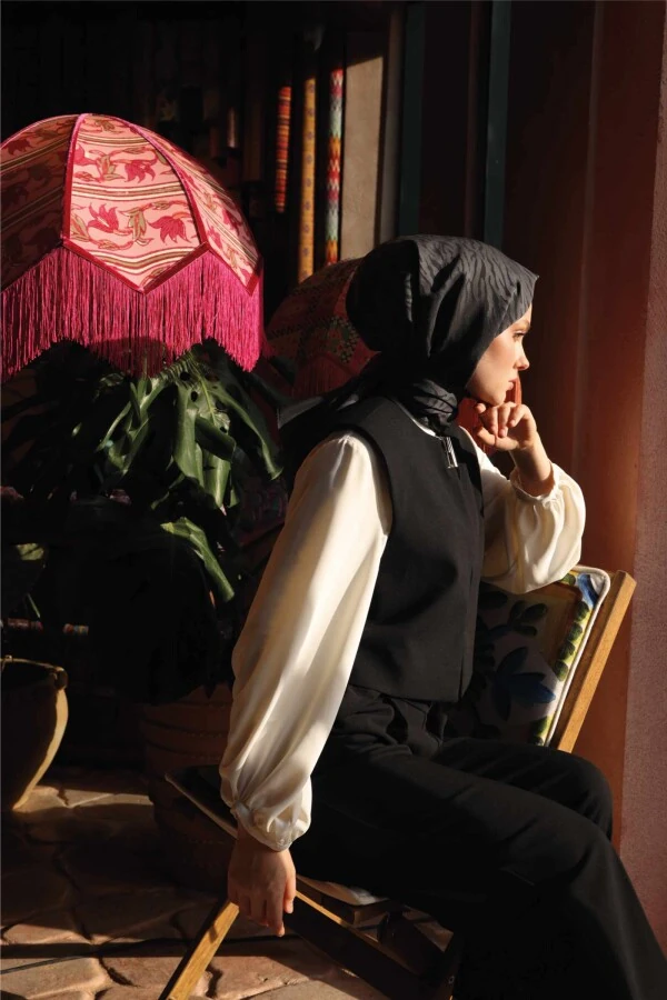 Zebra Desen Şal / Antrasit