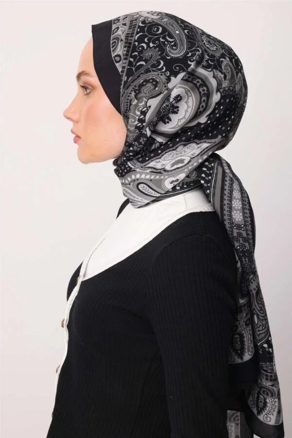 Black Floş Viskon Şal