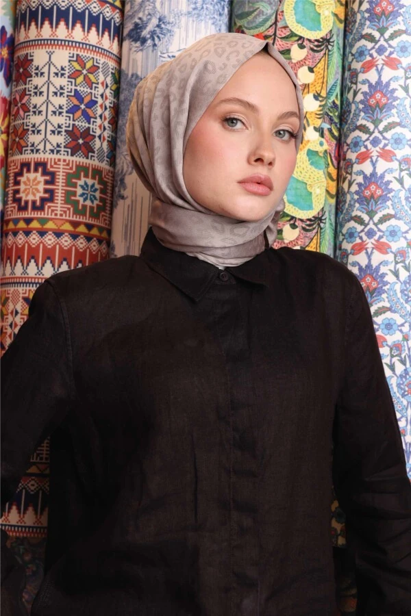 Leopar Desen Şal / Taş