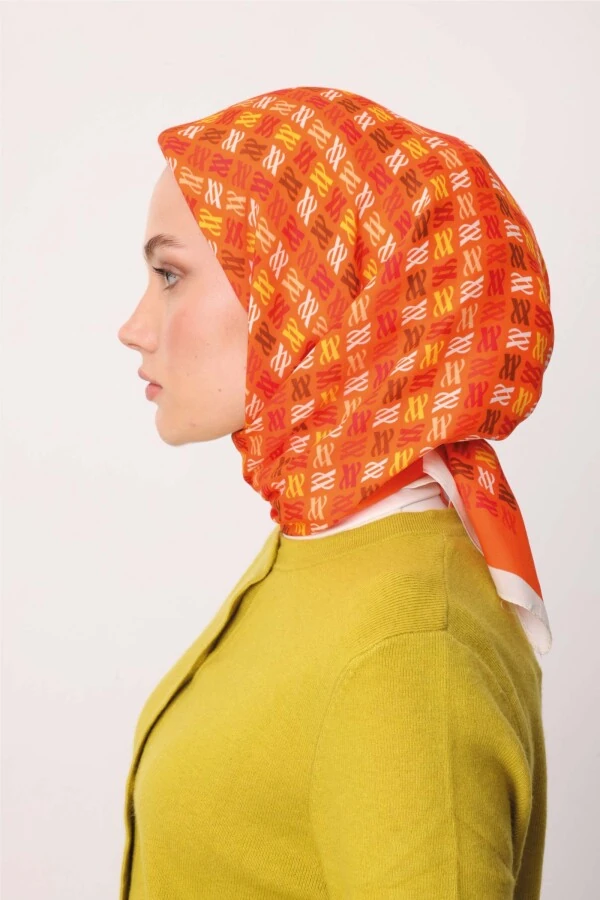 Floş Viskon Eşarp / Orange