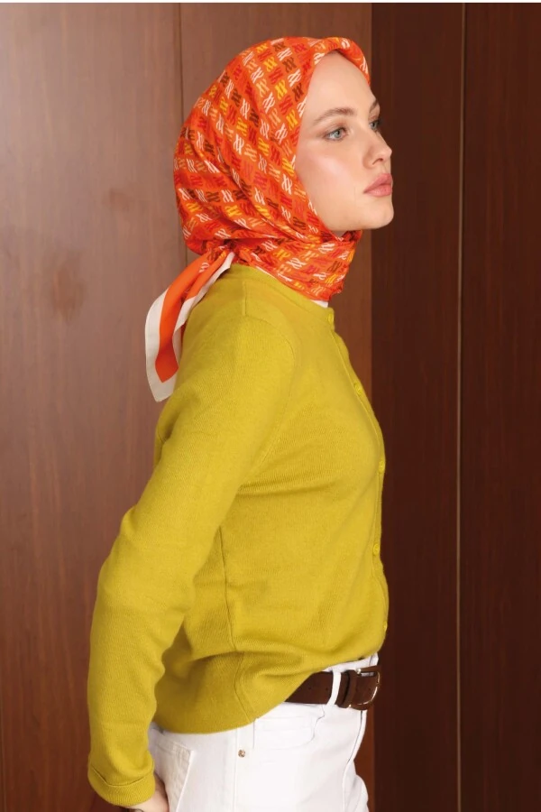 Floş Viskon Eşarp / Orange